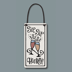 Spooner Creek Wine Tag - Sip Sip Hooray