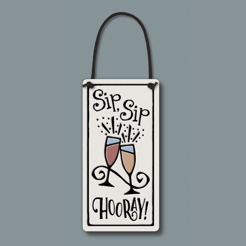 Spooner Creek Wine Tag - Sip Sip Hooray