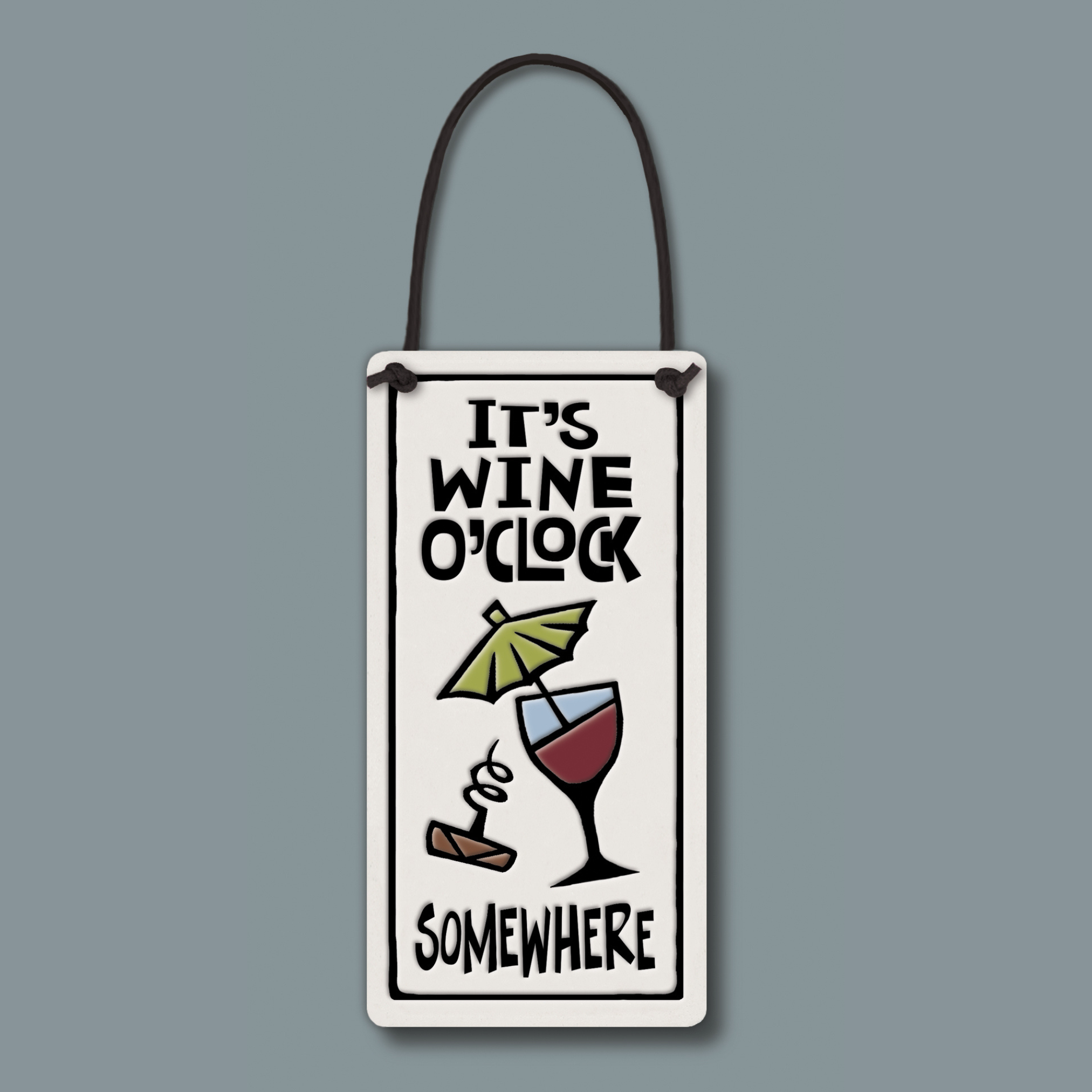 Spooner Creek Wine Tag - Wine O'Clock Somewhere