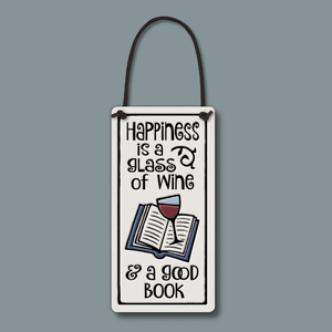 Spooner Creek Wine Tag - Happiness is Wine/Book