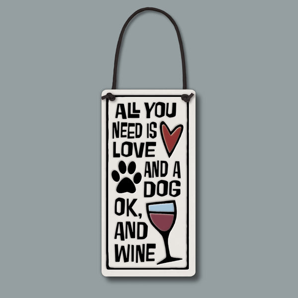 Spooner Creek Wine Tag - Love/Dog/Wine
