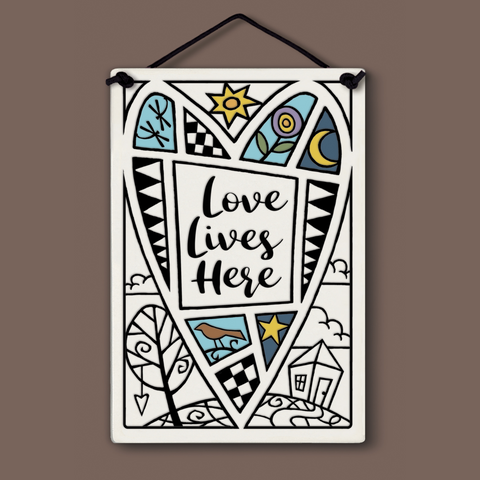 Love Lives Here Lg Rect - Discontinued