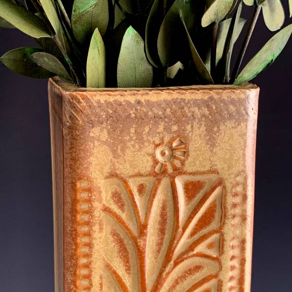 Large Stoneware Wall Vase