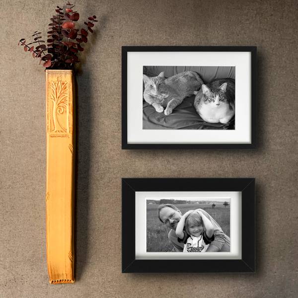 Large Stoneware Wall Vase