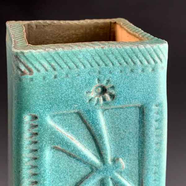 Large Stoneware Wall Vase