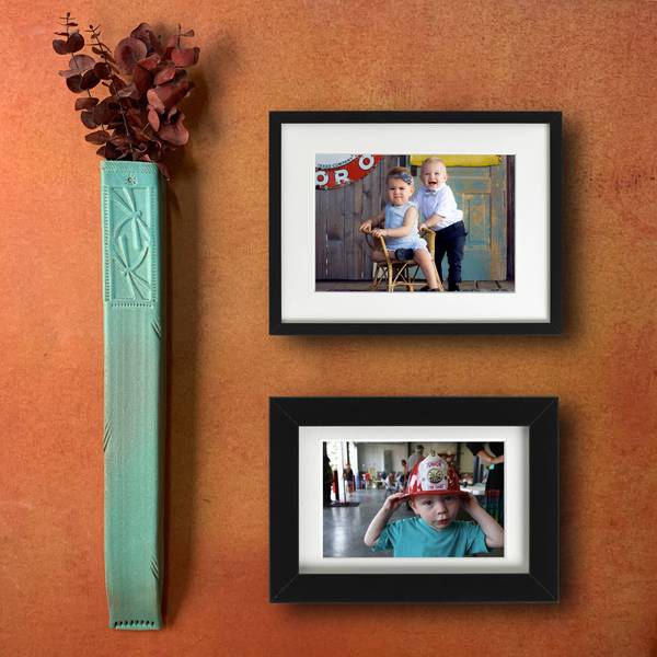 Large Stoneware Wall Vase