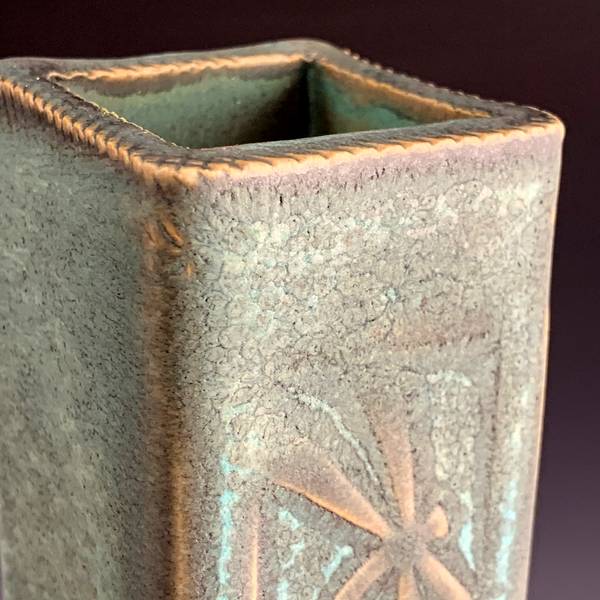 Large Stoneware Wall Vase
