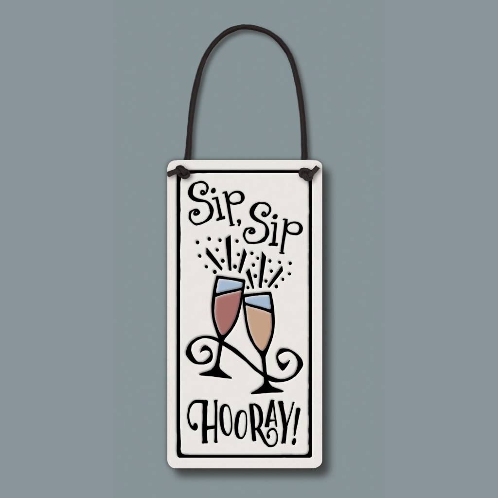 Spooner Creek Wine Tag - Sip Sip Hooray