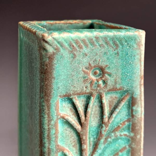 Tall Stoneware Wall Vase