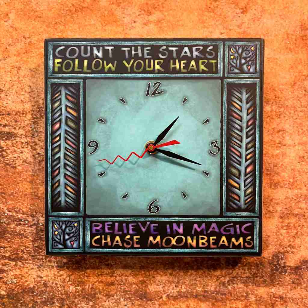 Michael Macone Square Clock - Believe in Magic