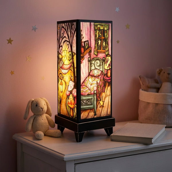 Fairy House mood lamp glowing in a child's bedroom