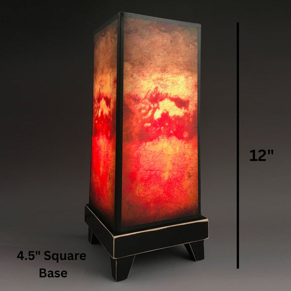 Florence mood lamp dimensions, 12 inch height 4.5 inch base