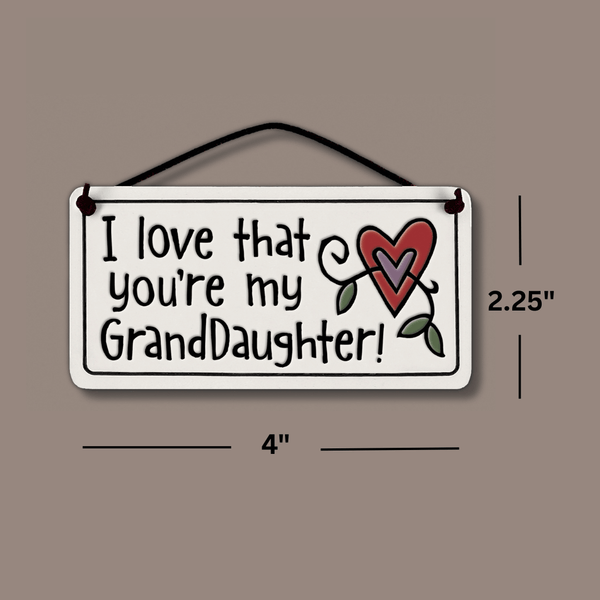 Spooner Creek Mini Charmer ceramic tile size 2 x 4 inches, small hanging ceramic plaque dimensions, handmade USA décor