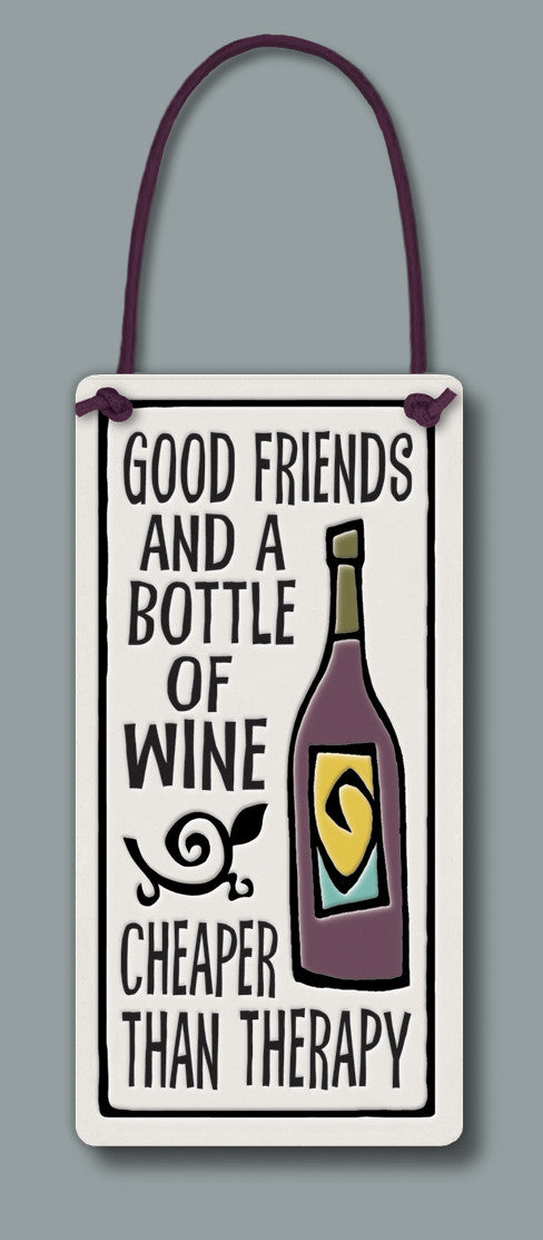 Spooner Creek Wine Tag - Cheaper Than Therapy