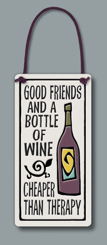 Spooner Creek Wine Tag - Cheaper Than Therapy