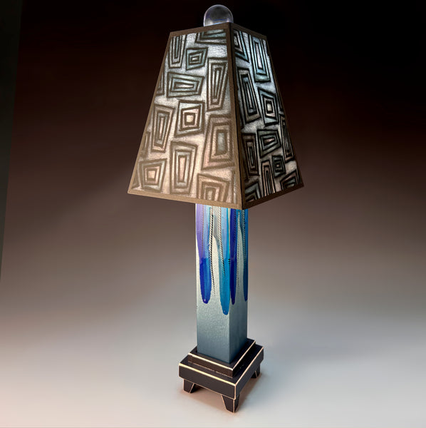 Gray Funky Rectangles Lamp