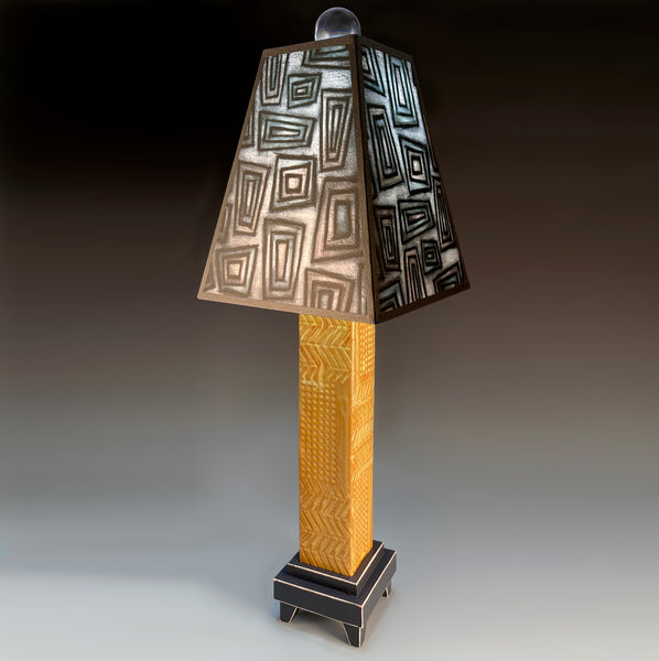 Gray Funky Rectangles Lamp