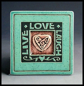 Macone Clay Coaster - Live/Love/Laugh