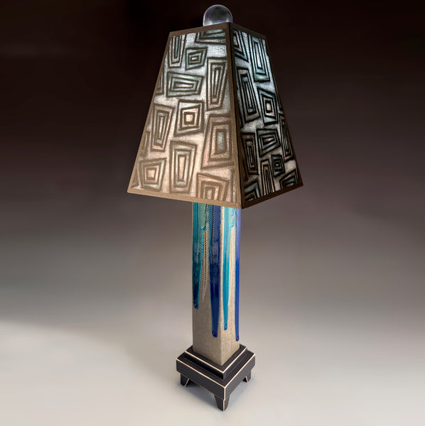 Gray Funky Rectangles Lamp