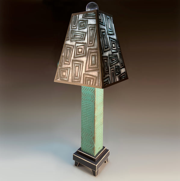 Gray Funky Rectangles Lamp
