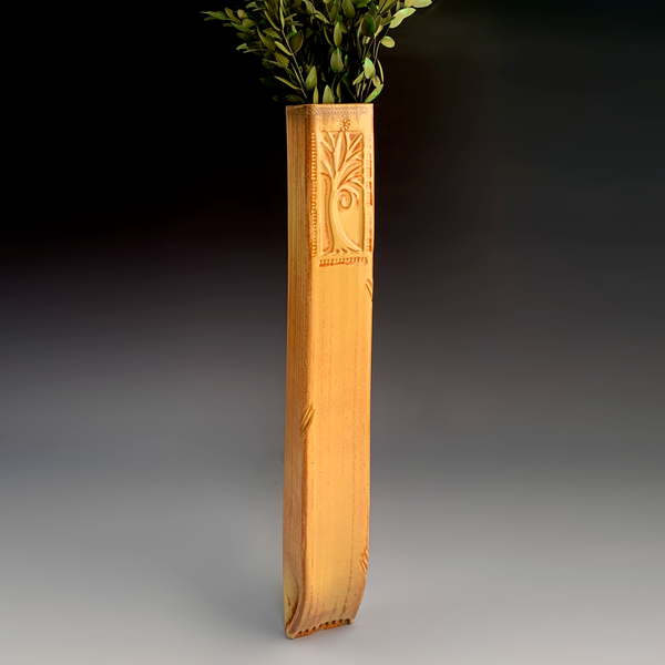 Large Stoneware Wall Vase