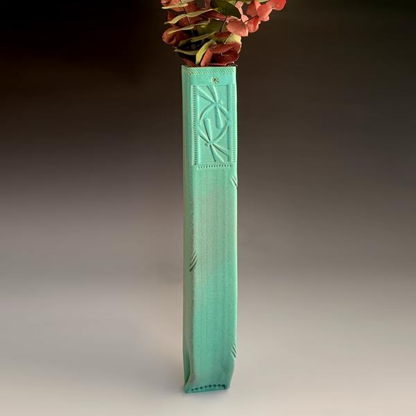 Large Stoneware Wall Vase