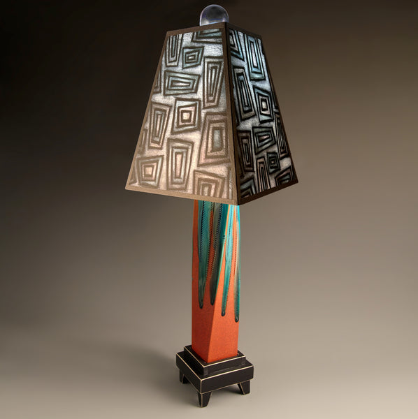 Gray Funky Rectangles Lamp