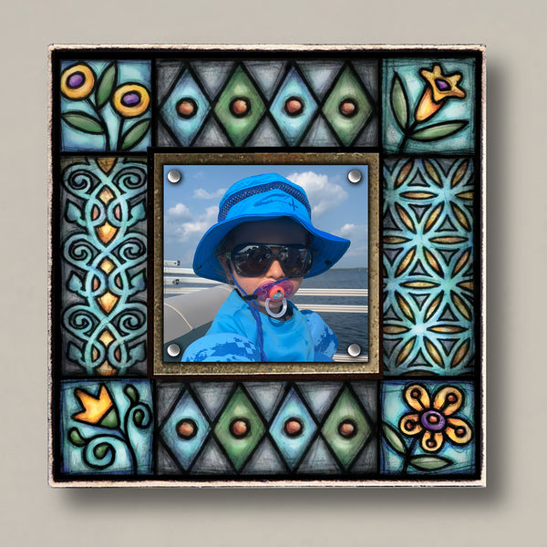 Blue Motif Small Frame