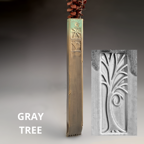 Tall Stoneware Wall Vase