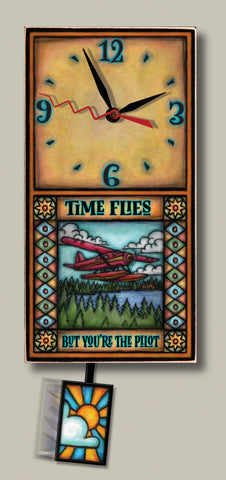 Michael Macone Small Clock - Time Flies