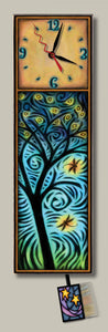 Michael Macone Long Clock - Dragonflies