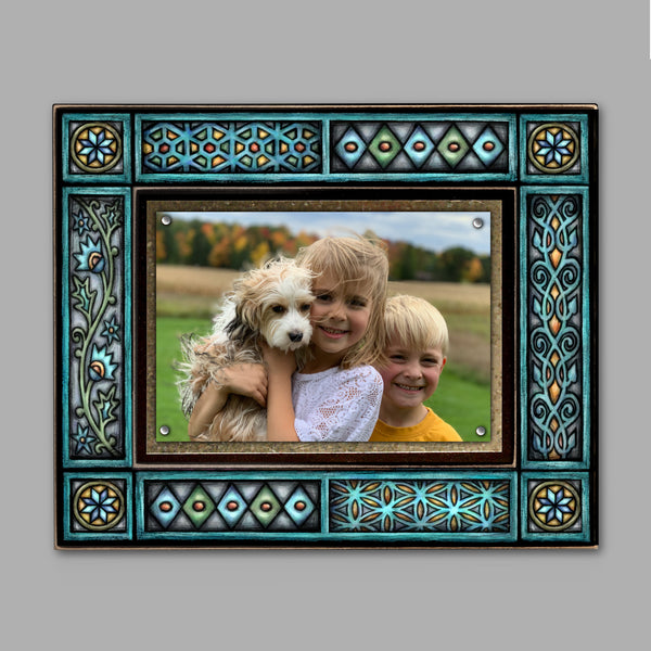 Blue Motif Frame