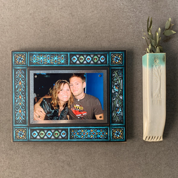 Blue Motif Frame